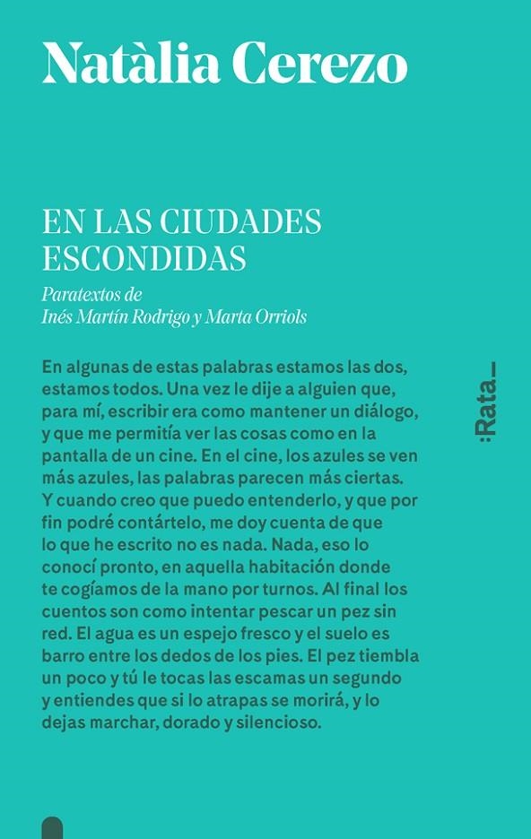 En las ciudades escondidas | 9788416738410 | Cerezo, Natàlia