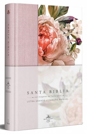 Biblia Reina Valera 1960 letra grande. Tapa Dura, Tela rosada con flores, tamaño | 9781644733875 | Reina Valera Revisada 1960