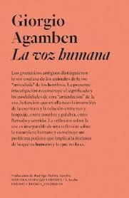 La voz humana | 9791399191141 | Agamben, Giorgio